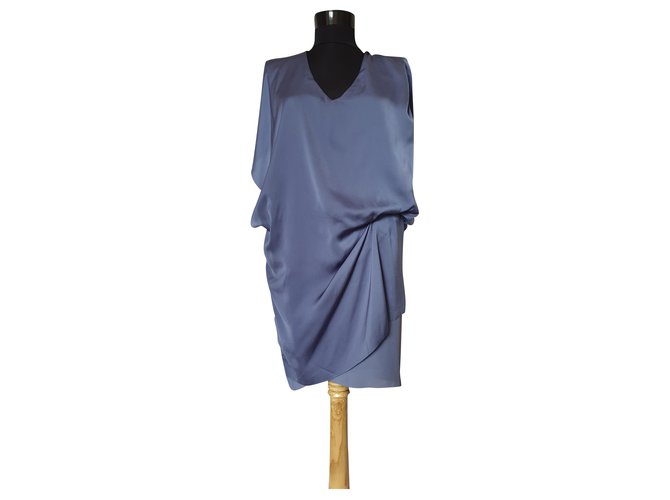 Acne Dresses Blue Polyester  ref.213117