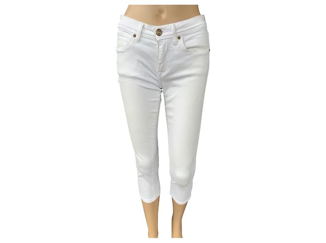 Vaqueros Burberry Brit Blancos Skinny Cropped