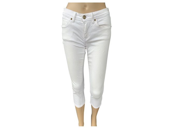 Burberry Brit Jeans Branco Algodão Elastano  ref.213130