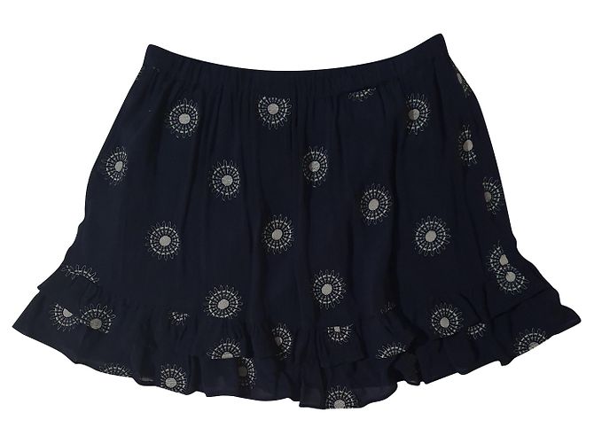 Gonna Vanessa Bruno Athe Blu Navy Cotone Viscosa Taglia 40