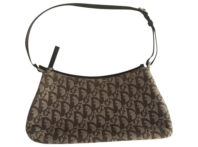 Dior Handbags Brown Cloth  ref.213179