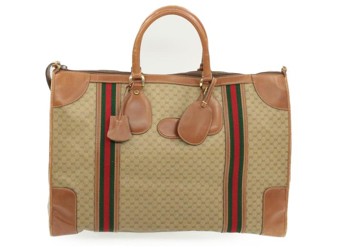 Gucci Travel bag Beige Cloth  ref.213238
