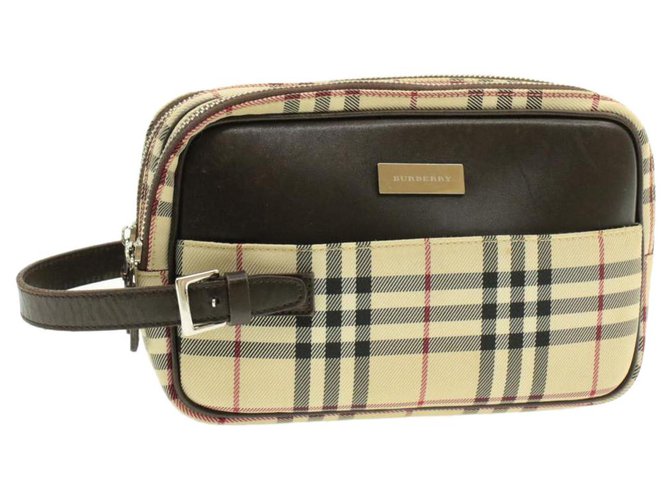 Burberry clutch bag Beige Cloth  ref.213264