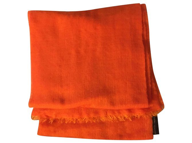 Hermès sciarpe Arancione Cachemire  ref.213484