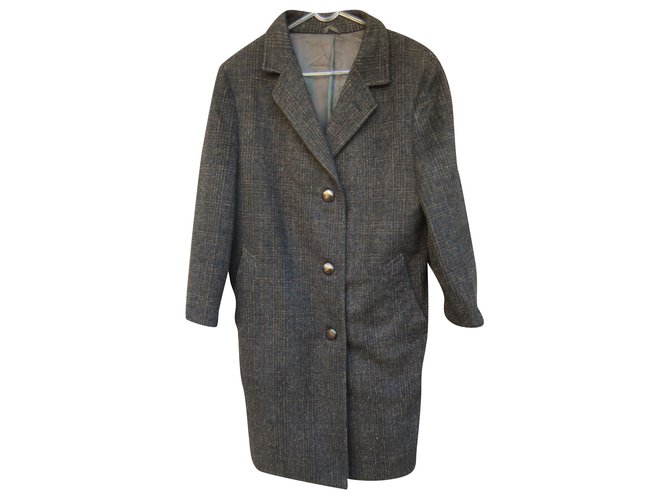 Autre Marque casaco vintage t loden 40 Cinza antracite Lã  ref.213485