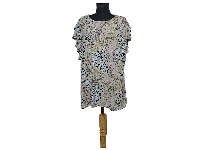 Blouse Rachel Roy Imprimé Fleuri et Léopard XXL