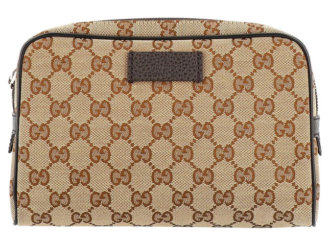 Gucci Clutch bag Brown Cloth  ref.213567