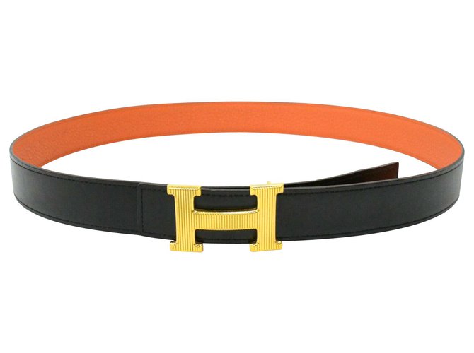 Ceinture Hermès Cuir Noir  ref.213569