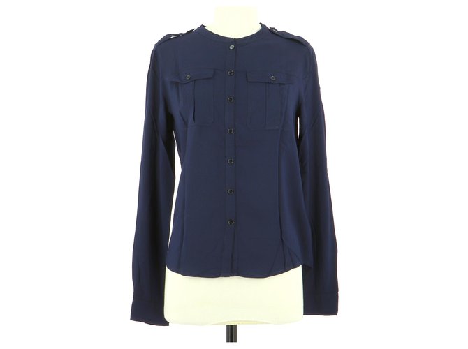 Burberry Brit Shirt Navy blue Viscose  - Joli Closet