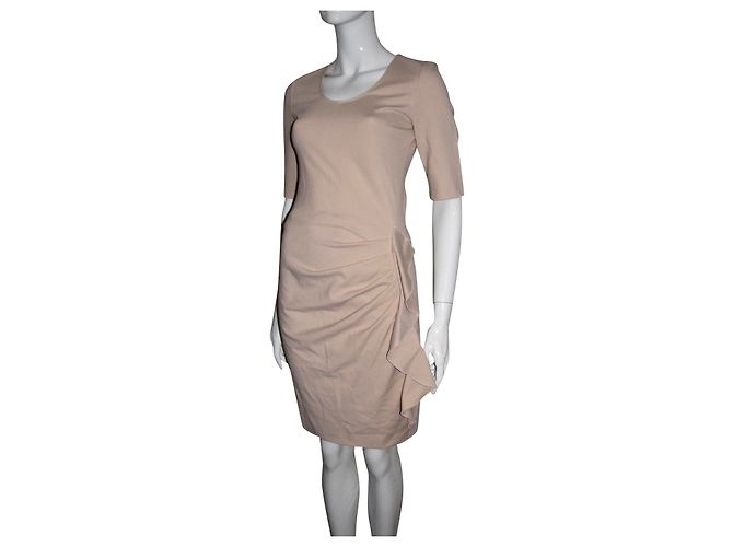 Joseph Grace Kleid mit Rüschen rosa flesh Viskose Pink Fleisch