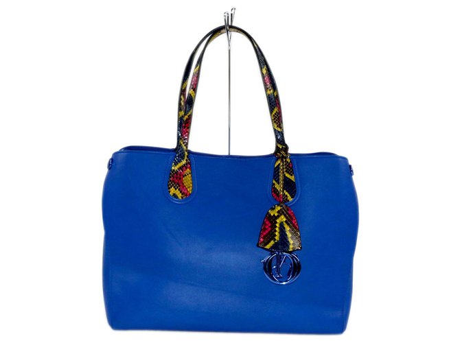 Dior Blue Dior Addict Leather Tote Bag Multiple colors Pony-style calfskin  ref.213646