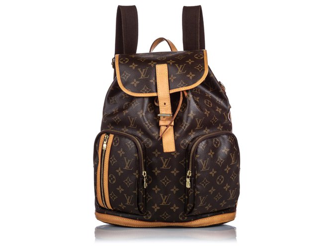 Zaino Louis Vuitton Monogram Bosphore marrone Pelle Tela ref.213689 - Joli  Closet