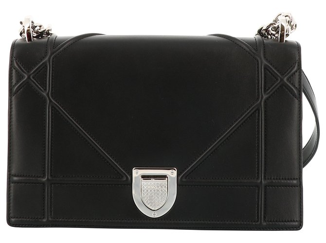 Dior Diorama Black Leather  ref.213817