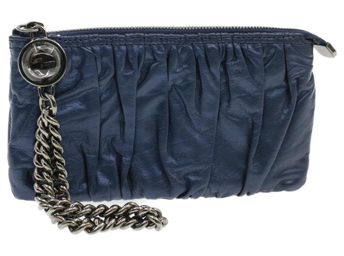Gucci Clutch bag Blue Leather  ref.213874