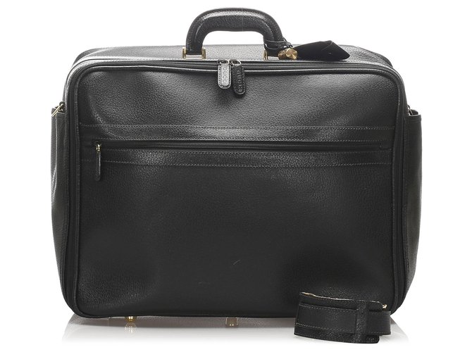 Gucci Reisetasche aus schwarzem Leder Kalbähnliches Kalb  ref.213926
