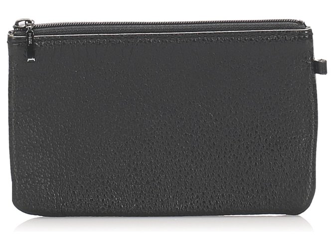Burberry Black Leather Pouch Pony-style calfskin  ref.213927