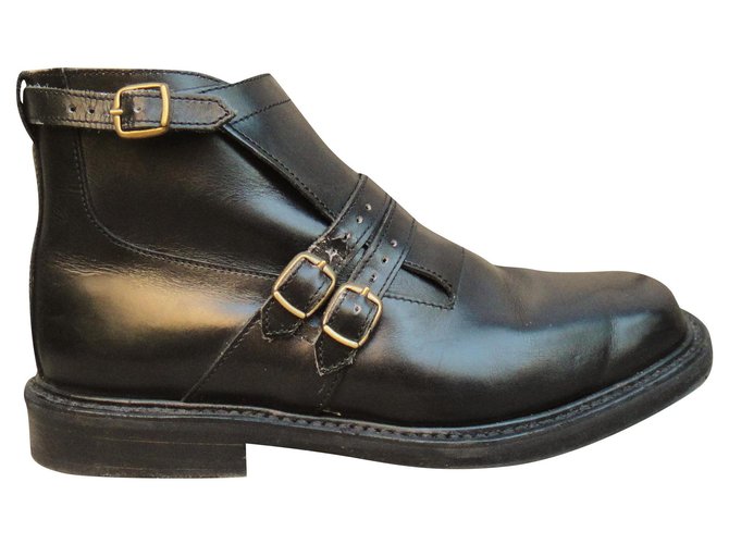 Autre Marque Paraboot "monk boots" p 36,5 Black Leather  ref.214040