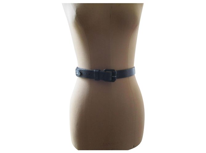 Armani Jeans Schwarzer Ledergürtel, Taille 70/85.