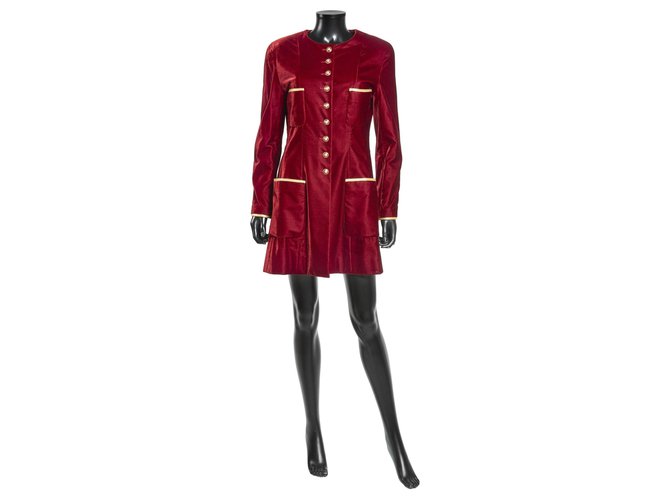Chanel Jackets Dark red Silk Velvet  ref.214058