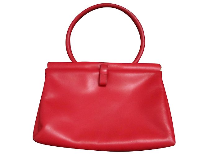 Autre Marque Lamarthe Red Leather Handbag