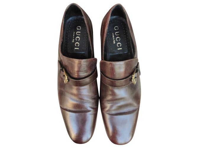 gucci p loafers 43,5 Brown Leather  ref.214061