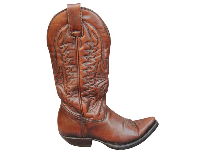 Mexicana p santiags boots 36 Light brown Leather  ref.214069