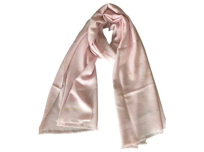 STOLE CHANEL WOOL Pink  ref.214144