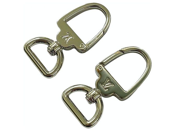 Louis Vuitton 2 MOSCHETTONI MOUSQUETON TONO ARGENTO Silver hardware