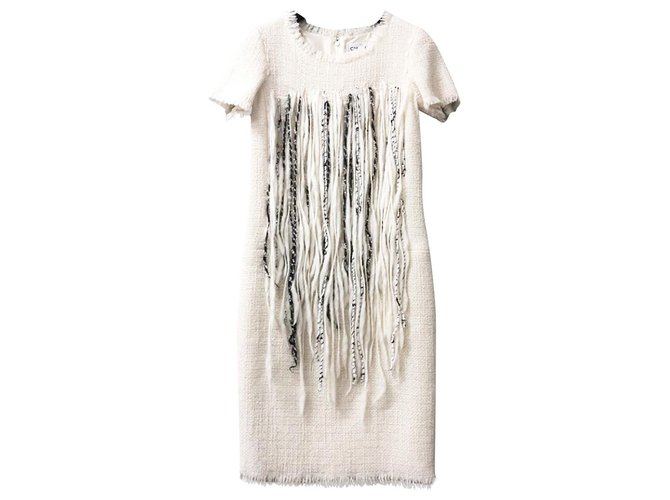 Chanel Coleção de vestido '' Arctic '' para passarela Cru Tweed  ref.214168