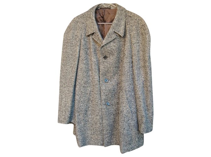 Autre Marque manteau 3/4 en tweed t XL, vintage Laine Multicolore  ref.214169