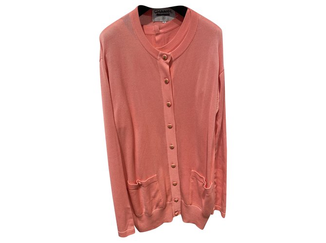 Chanel Knitwear Pink Cotton  ref.214172