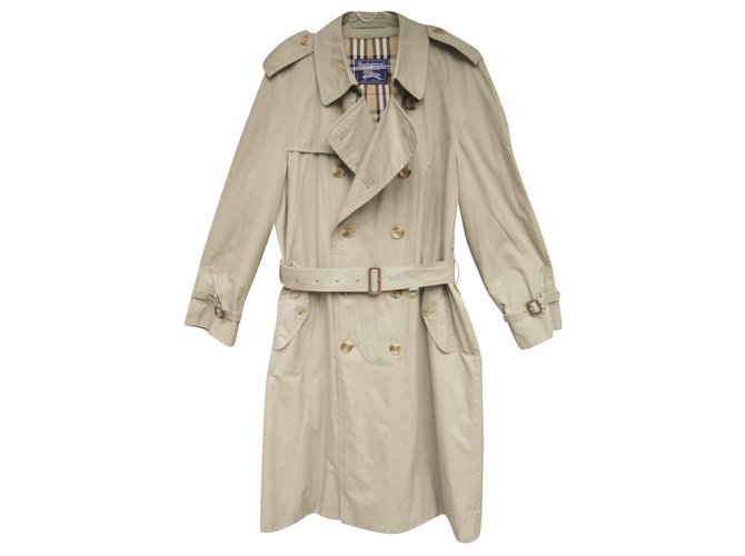 casaco Burberry vintage t para homem 52 com forro de lã removível Caqui Algodão  ref.214210
