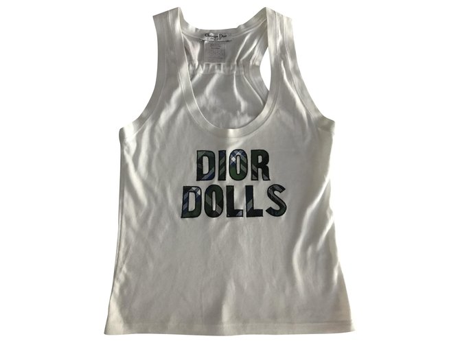 Dior Tops White Cotton  ref.214239