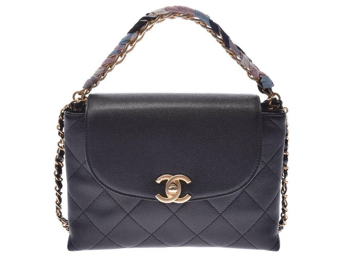 Chanel handbag Black Pony-style calfskin  ref.214249