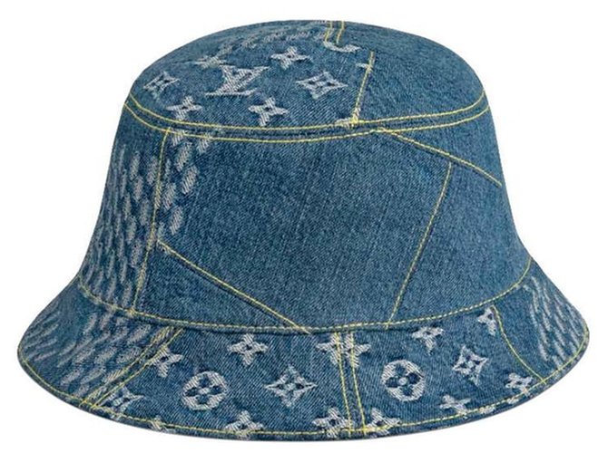 Louis Vuitton Hats Beanies Blue Cotton Denim  ref.214258