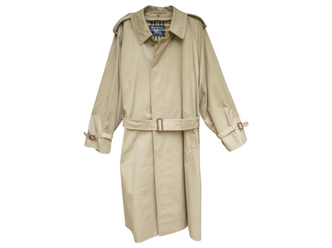raincoat man Burberry vintage t 50 with removable wool lining, New condition Beige Cotton Polyester  ref.214266