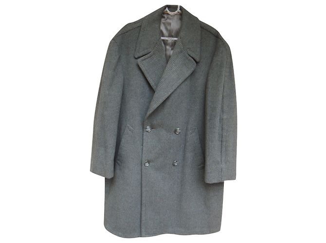 Autre Marque cappotto petto foderato vintage L Grigio