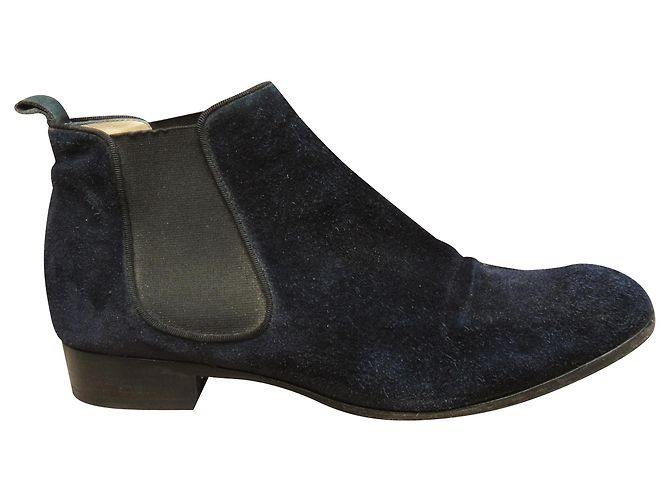 Stivali Chelsea Sartore Blu Navy Scamosciati 38 IT