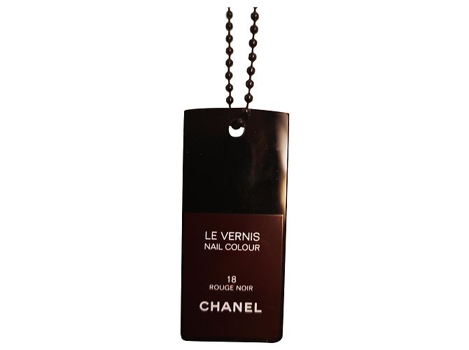 Chanel Statement Halskette aus Kunststoff schwarz rot