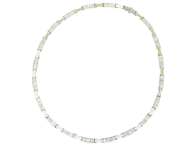 TIFFANY & CO. Halsketten Silber Weißgold  ref.214367
