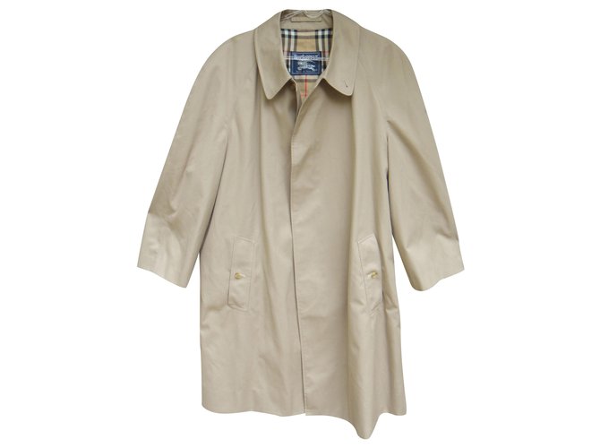 Burberry Men Coats Outerwear Beige Cotton Polyester  ref.214448