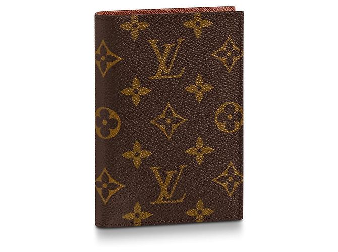 Louis Vuitton Capa de passaporte LV nova Marrom