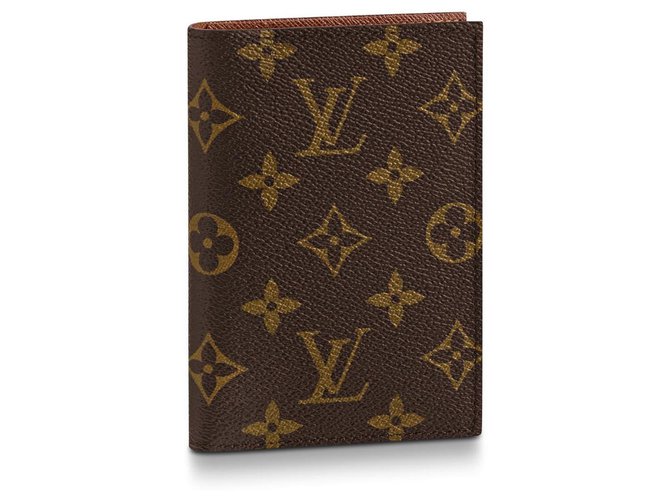 Louis Vuitton Funda para pasaporte LV nueva Castaño Cuero  ref.214506
