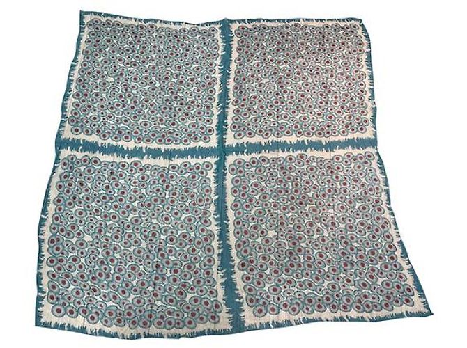 Sciarpa Hermès Giant Square in chiffon di seta blu