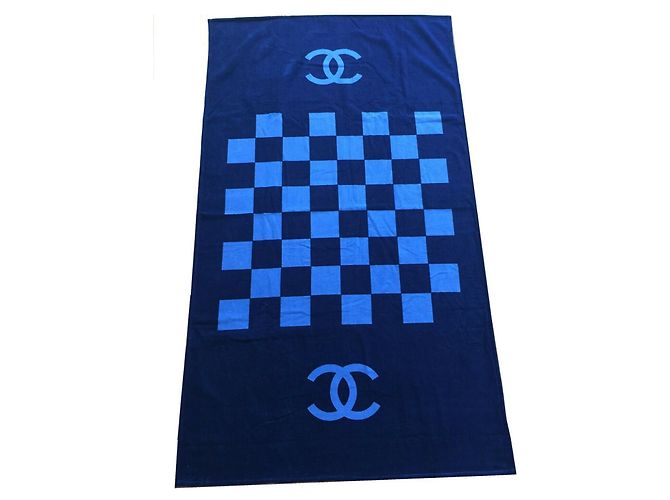 TOALLA DE PLAYA GRANDE CHANEL Azul