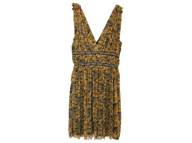 Isabel Marant Dresses Yellow Silk  ref.214771