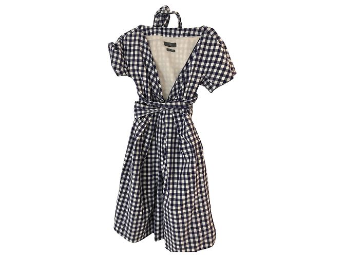 Vestido Alexander Mcqueen de algodón azul marino S