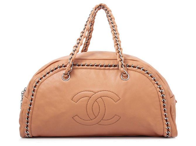 Bolsa de couro Chanel Pink Luxe Ligne Rosa Bezerro-como bezerro  ref.214862