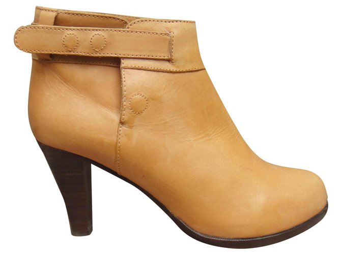 See By Chloé p boots 37,5 Beige Leather  ref.214997