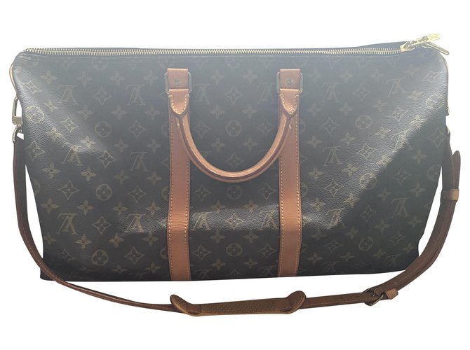Louis Vuitton Keepall 50 Brown Leather  ref.215099